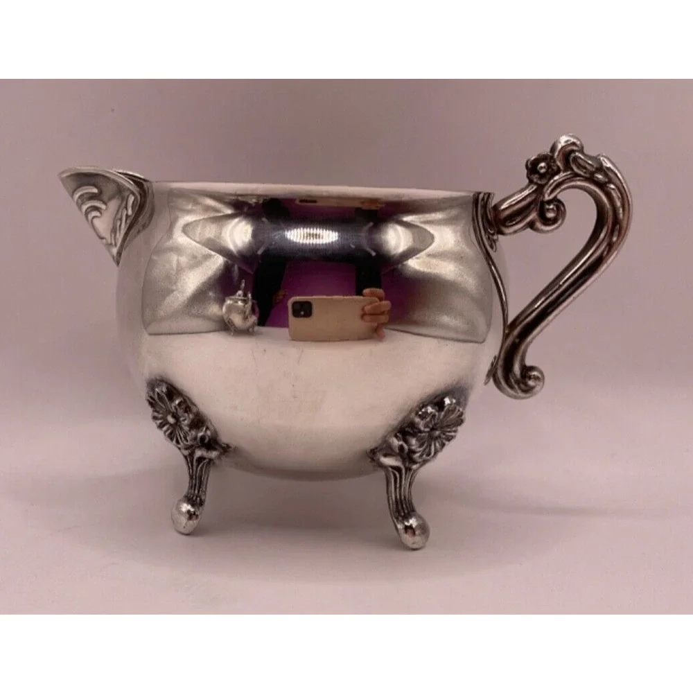 Vintage Leonard Silver Plated Creamer & Sugar Set
